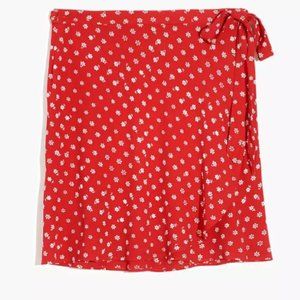 Madewell Wrap Mini Skirt in Bandana Flower